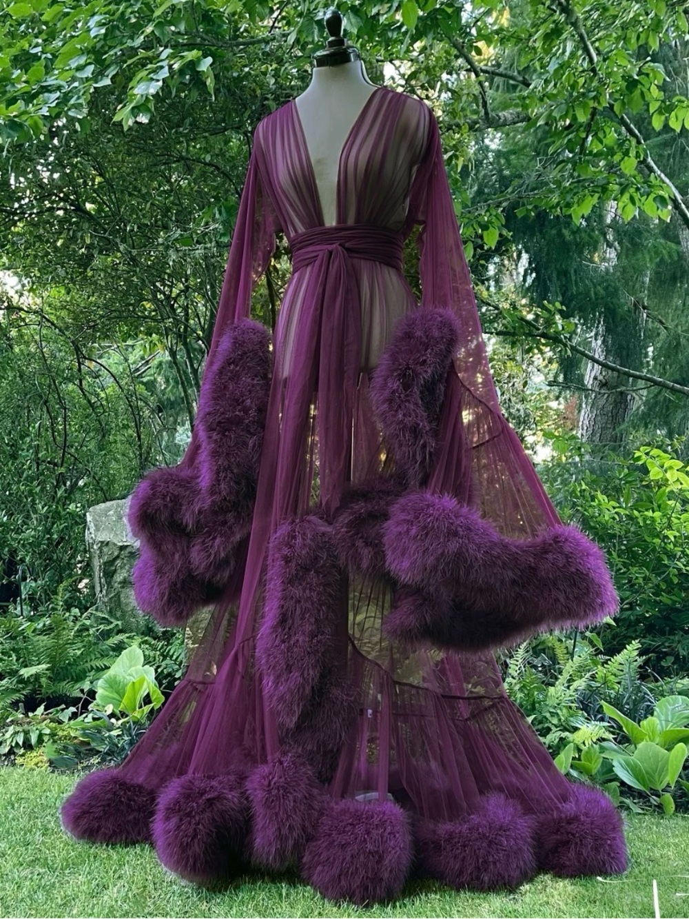 Catherine D’lish Aubergine "Cassandra" Dressing Gown